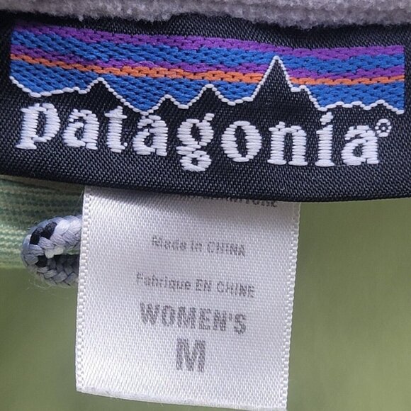 Patagonia Jacket Women M Green Figure 4 Camping Hiking Windbreaker Gorpcore - Picture 9 of 11